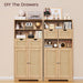 Bolten 49.4In Accent Rattan Cabinet,Storage Cabinet, Bathroom Storage Cabinet with 2 Drawer