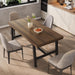 Industrial Dining Table 63InchesLong Espresso Brown