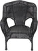Wicker Outdoor Patio Conversation Set - Black - 4Pc