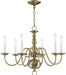 Lighting 5006-01 Williamsburgh 6 Light Antique Brass Chandelier