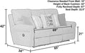 Eastland Lay Flat Reclining Sofa in Beige Fabric with Accent Pillows