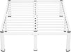 14 Inch White Full Heavy Duty 3500Lbs Bed Frame with Round-Corner