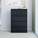 Commercial 4-Drawer Lateral File Cabinet, Letter/Legal Size, Lockable, 52.36" H X 36" W X 18.62" D, Black (60925/17454)