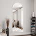 Floor Full Length Mirror, 56"X20" Arched Full Body Mirror, Hanging or Leaning, Standing, Wall Mounted with Aluminum Frame for Bedroom Living Room, White