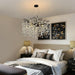 31.5" Tree Branch Chandelier Black 10-Light Crystal Chandelier