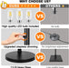 Dimmable Floor Lamp, 3 Lights Black Arc Floor Lamp, Modern Tall Standing Tree Lamp with Grey Linen Shades & Heavy Base, 3000LM LED Bulbs, Bright Lighting for Living Room, Bedroom, Office & Reading
