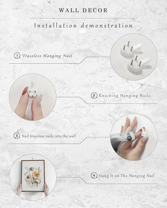 Boho Plant Wall Art Green Botanical Bohemain Framed Wall Printing 11X14In Abstract Canvas Prints with Leaf & Sun Lines - Natural Framed