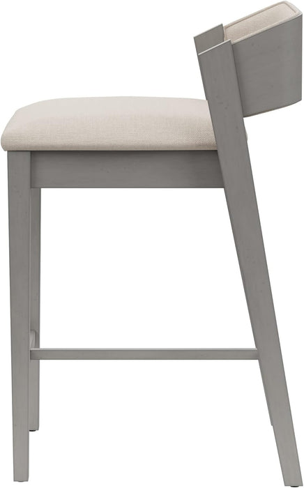 Dresden Wood Counter Height Stool, Distressed Gray