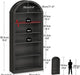 Arched Bookshelf, 75.8" Tall Arch Bookcase with Storage