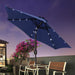 7.5 Ft Solar Umbrella, 18 LED Lighted Patio Umbrella, Table Market Umbrella