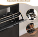 Black Fluted Shoe Cabinet With Adjustable Shelving