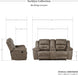 Reclining Living Room Set, Wall Hugger Manual Reclining Sofas, Couches for Living Room, Home Theater Seating, Includes Dual Reclining Sofa and Loveseat, 2-Piece Set, Brown​