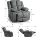 Oversized Swivel Recliner with Cup Holder