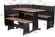 Black and Pecan Breakfast Dining Set Ardmore Nook