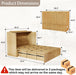 Full Size Murphy Bed Cabinet Natural OakWoodFinish