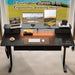 71X32" Electric Standing Desk with 5 Drawers,Power Outlets,Led Light, Black