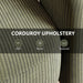 Green Corduroy 360 Degree Swivel Armchair Cushioned