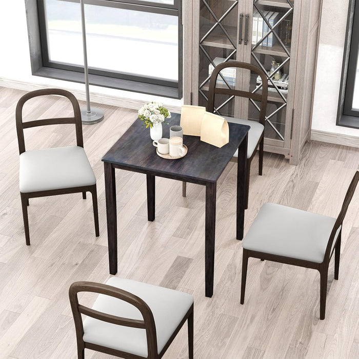 Graphite Square Dining Table Contemporary Solid Wood