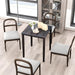 Graphite Square Dining Table Contemporary Solid Wood