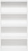 Plain White 4Tier Bookshelf With Accessible Shelves