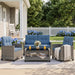 4-Piece Wicker Outdoor Patio Furniture Set with Table