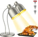 Food Heat Lamp, 500W Commercial Food Warmer Lamp, Rapid & Stable Heating 2-Head Electric Heat Lamp for Buffet, Parties, Catering, Restaurant, Kitchen, Home (Stainless Steel)
