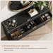 Fluted Nine Drawer Dresser FiftyFiveInch MatteBlack Organizer