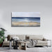 Ocean Wall Art Blue and Gold Modern Minimalist Wall Decor Sea Wave and Beaches Canvas Painting for Living Room Bedroom Dinning Room Home Office Home Decor 24X48 Inch
