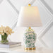 Penelope Ginger Jar 22" LED Table Lamp, White/Green