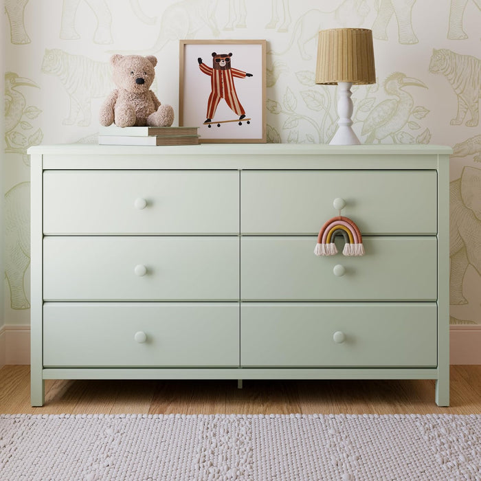 Alpine 6-Drawer Double Dresser, Sage