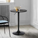 Bentley Height Adjustable Swivel Pub Table with Black Wood Finish and Black Base