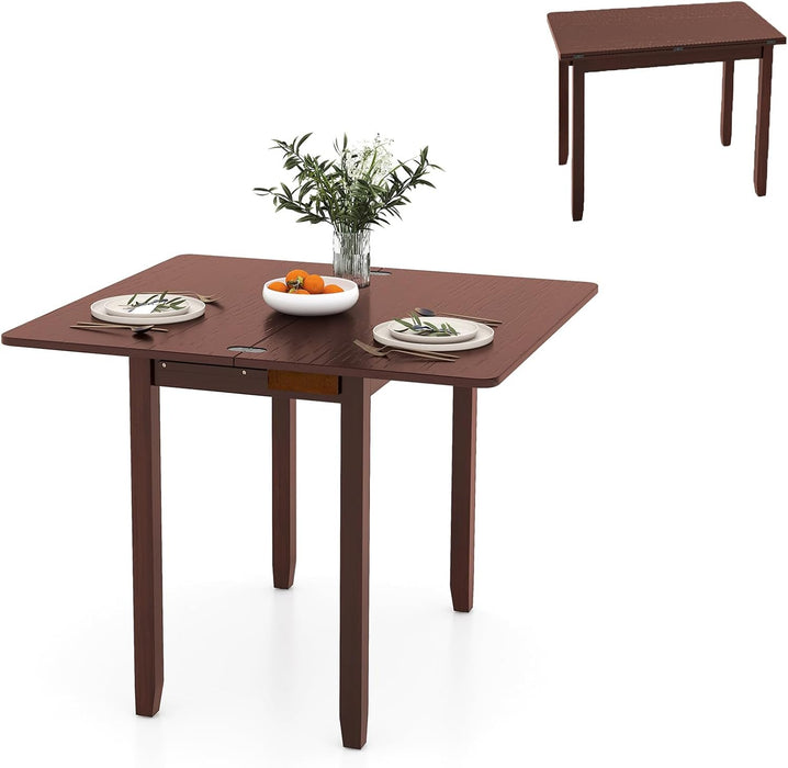 40" Foldable Rectangle Dining Table, Wooden Kitchen Table for 2-4
