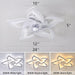 Flush Mount Ceiling Fan with Lights, 24" White ,Remote Control, 6 Speeds 3 Light Color Low Profile Ceiling Fan for Kitchen
