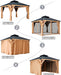 Hardtop Gazebo TenByTenFeet WeatherResistantDoubleRoof