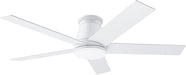 52" Ceiling Fan with Light, White,6 Speeds DC Reversible Motor,Timing, Dimmable for Bedroom, Kitchen, Patios