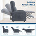 Recliner Chair for Adults, Lazy Recliner Ergonomic Adjustable Single Sofa Enhanced with Side Pocket, Tall Back, Wide Arms & Padded Seat, Home Theater Seating for Living Room