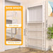Behind the Door Bookshelf, Space Saving Metal Slim Shelf after Door | Tall Narrow Wall Mounted Storage Cabinet, behind Door Standing Bookcase with Hooks for Books Bedroom Living Room Office