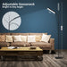Floor Lamp, 15W/1000Lm Bright LED Floor Lamp with Stepless Adjustable 3000K-6000K Colors and Dimmer, Remote and Touch Control, Adjustable Floor Lamp for Living Room