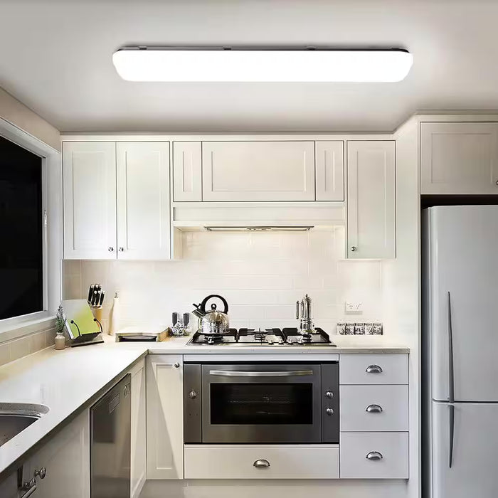 48 In. Rectangular Ceiling Light Flush Mount White Selectable LED 4800 Lumens Dimmable