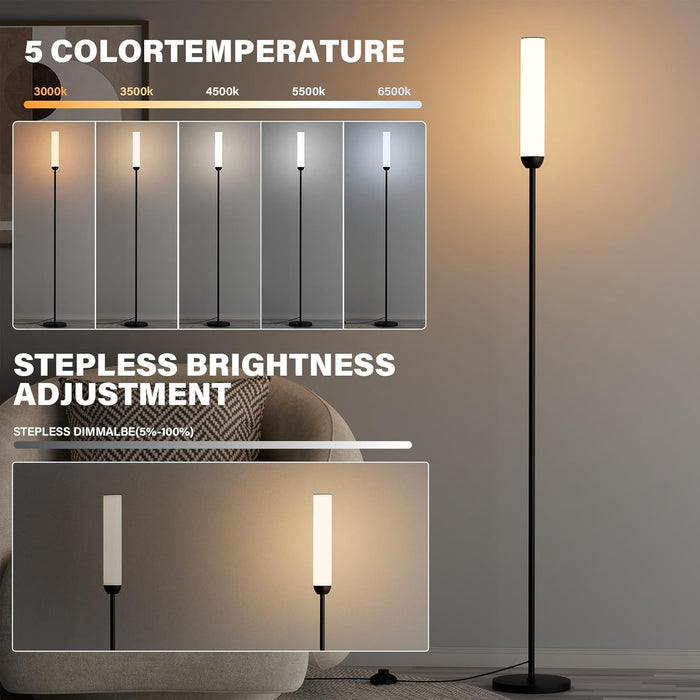 65Inch LED Floor Lamp With Dimmable ColorTemperature