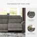 Next-Gen Durapella Power Reclining Sofa, USB, Extended Ottoman, Water Repellent Faux Leather, 80" W X 42" D X 42" H, Slate Gray