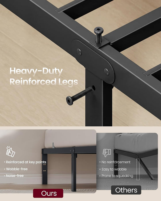 King Metal Bed Frame, 14 Inches Tall, 1100 Lb Weight Capacity