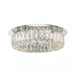 Keighley 17.5 In. Integrated LED Chrome Flush Mount Ceiling Light Fixture with Crystal Shade