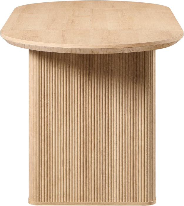 SixtyThreeInch Oval Dining Table Natural Oak Pedestal