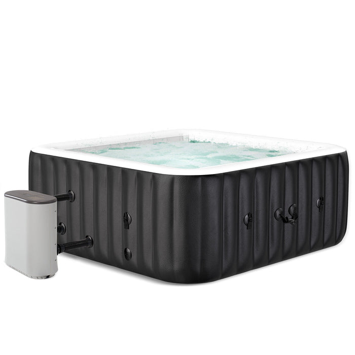 NAIZEA 6 Person Inflatable Hot Tub 130Air Jet Large with Hot Tub , 73"X73"X25"