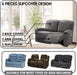 Reclining Love Seat Slipcover, 48" - 65" L, 6-Piece Velvet Stretch Loveseat Reclining Sofa Covers, 2 Seat Love Seat Recliner Cover, Thick, Soft, Washable (Dark Grey)