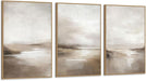 Neutral Abstract Landscape Canvas Art 24x36 Inches