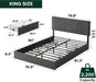 Billie Platform Bed Frame, Four Underbed Storage Drawers, King