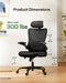 Ergonomic Office Chair: Office Computer Desk Chair with High Back Mesh and Adjustable Lumbar Support Rolling Work Swivel Task Chairs with Wheel 3D Armrests and Headrest
