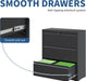 3 Drawer File Cabinet with Lock, Metal Lateral Filing Cabinets